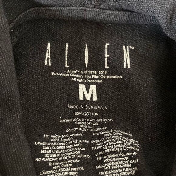 Alien Movie Chestburster Black Pullover Hoodie Medium Unisex Men’s - Picture 4 of 4